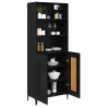 Highboard 2 pcs Czarny dąb Materiał drewnopochodny