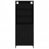 Highboard 2 pcs Czarny dąb Materiał drewnopochodny
