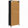 Highboard 2 pcs Czarny dąb Materiał drewnopochodny