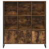 Szafka na książki 2 pcs Dąb dymny 99,5 x 30 x 108 cm