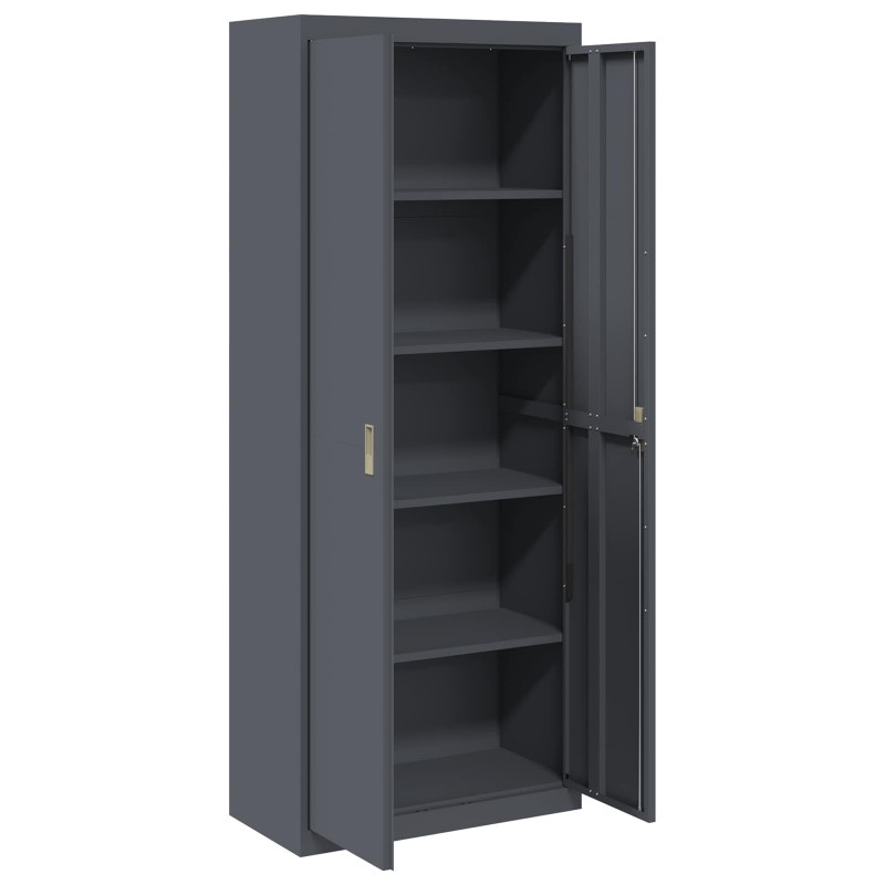 Szafka do przechowywania Antracyt 80 x 40 x 200 cm Stal
