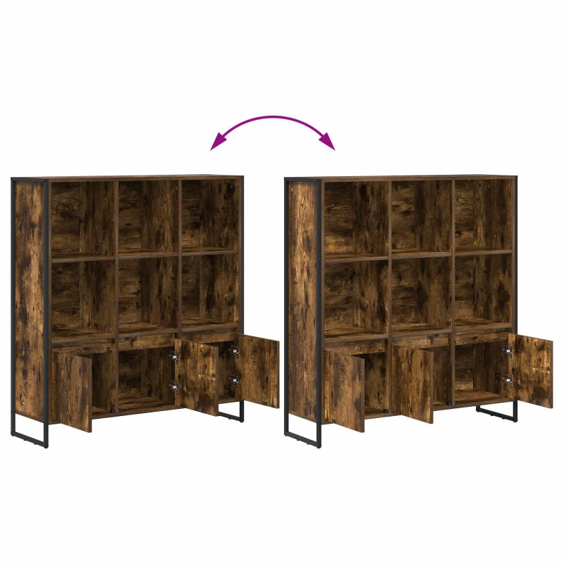 Szafka na książki 2 pcs Dąb dymny 99,5 x 30 x 108 cm