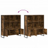Szafka na książki 2 pcs Dąb dymny 99,5 x 30 x 108 cm