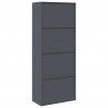 Szafka do przechowywania Antracyt 80 x 40 x 200 cm Stal