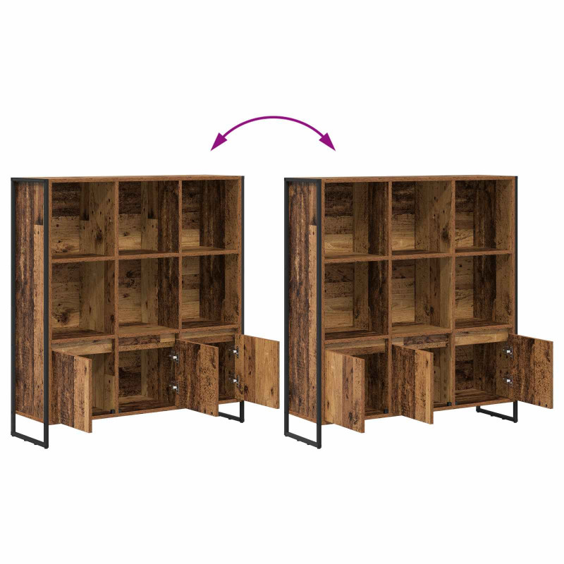 Szafka na książki 2 pcs Stare drewno 99,5 x 30 x 108 cm