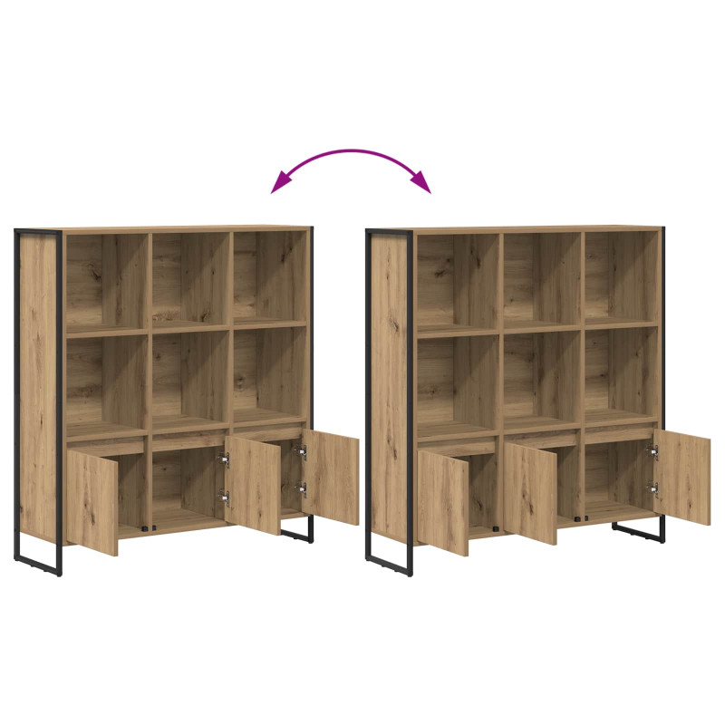Szafka na książki 2 pcs Dąb rzemieślniczy 99,5 x 30 x 108 cm