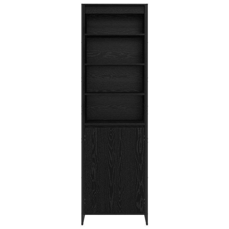 Wysokie szafki 2 pcs Czarny Dąb 60 x 36 x 200 cm