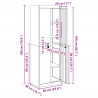 Szafka do przechowywania Czarny 60 x 40 x 180 cm Stal