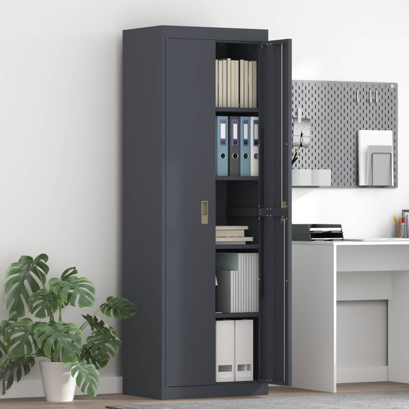 Szafka do przechowywania Antracyt 60 x 40 x 180 cm Stal