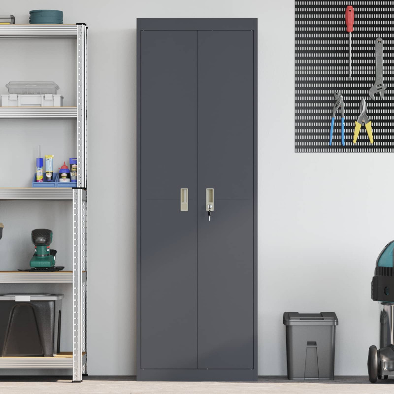 Szafka do przechowywania Antracyt 60 x 40 x 180 cm Stal