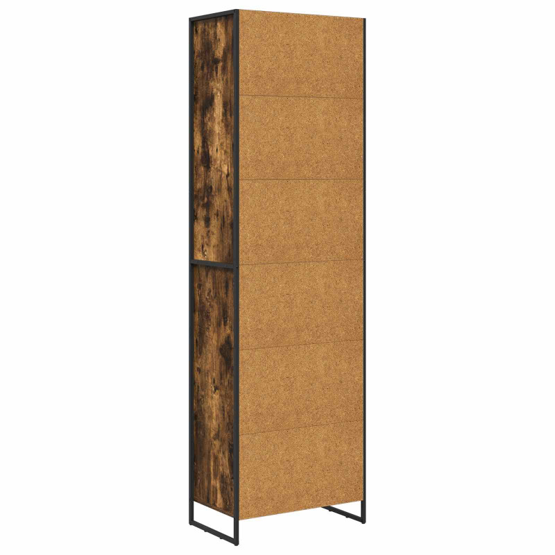 Wysokie szafki 2 pcs Dąb dymny 60 x 36 x 200 cm