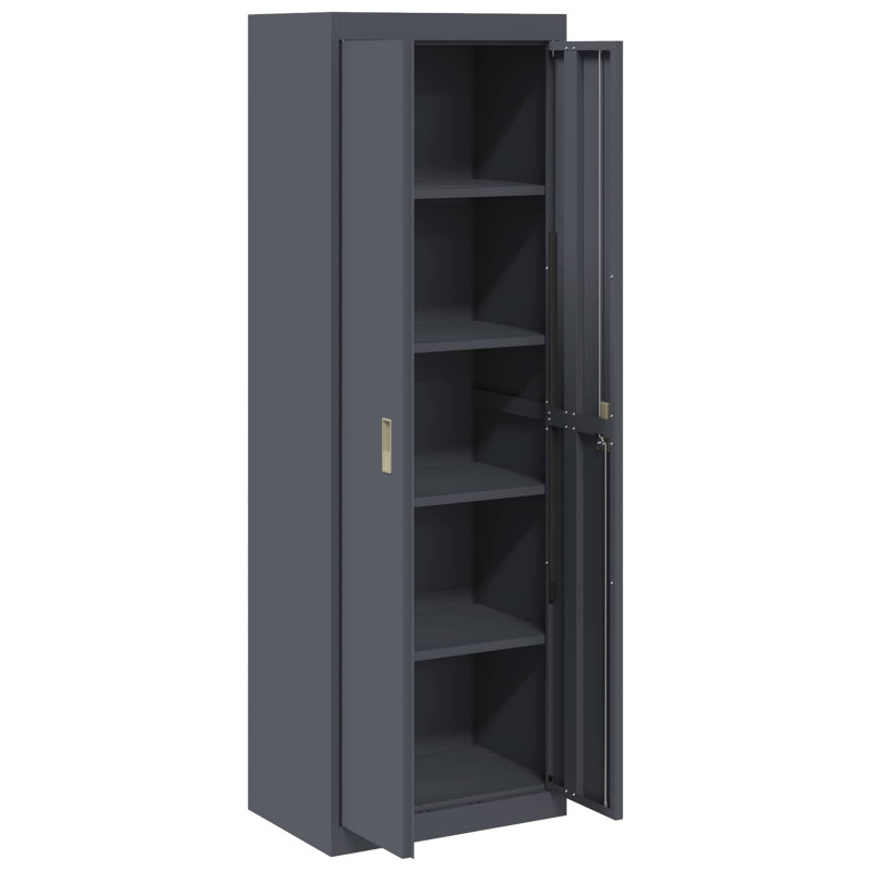 Szafka do przechowywania Antracyt 60 x 40 x 180 cm Stal