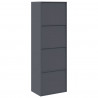 Szafka do przechowywania Antracyt 60 x 40 x 180 cm Stal