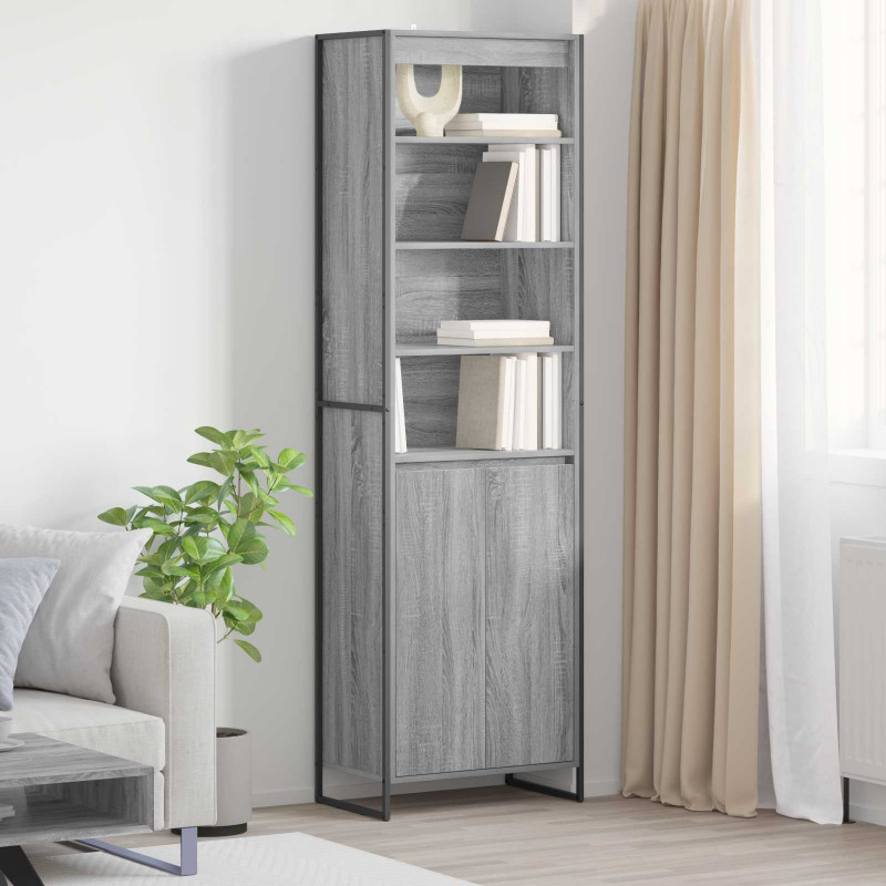Wysokie szafki 2 pcs Szary Sonoma 60 x 36 x 200 cm