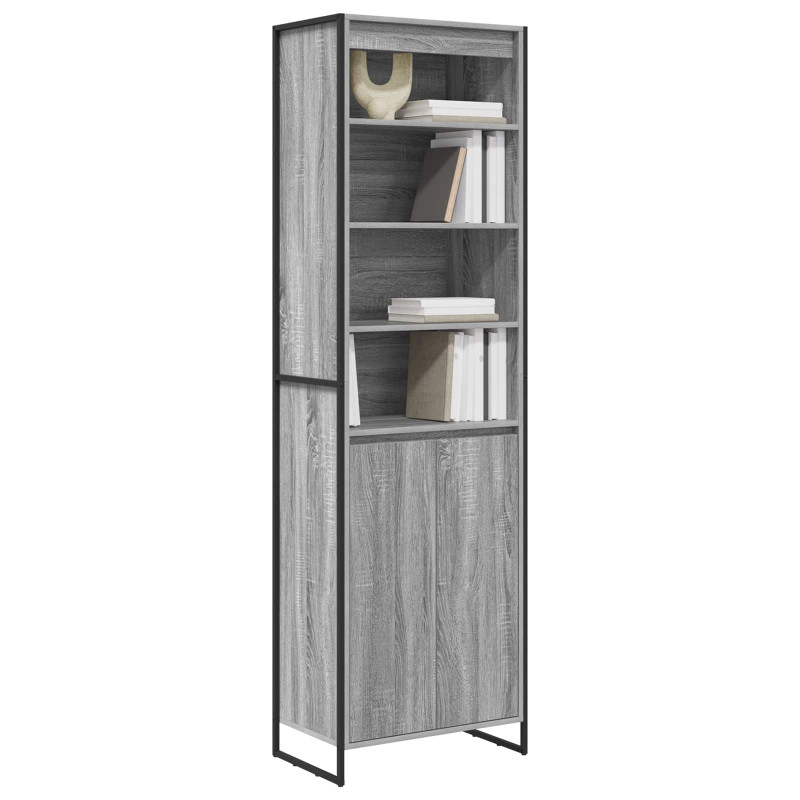 Wysokie szafki 2 pcs Szary Sonoma 60 x 36 x 200 cm