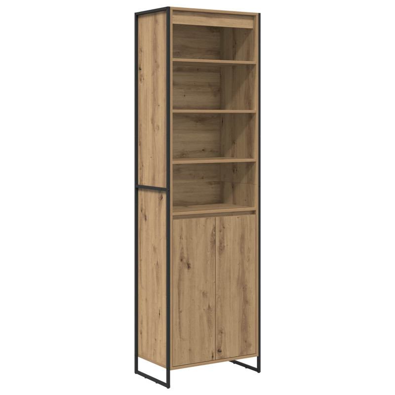 Wysokie szafki 2 pcs Dąb rzemieślniczy 60 x 36 x 200 cm