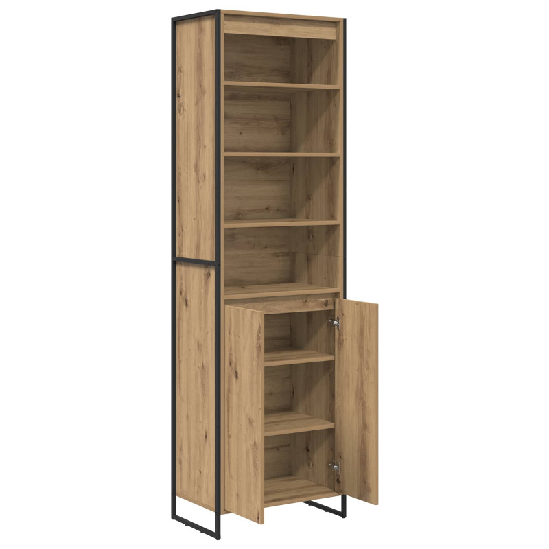 Wysokie szafki 2 pcs Dąb rzemieślniczy 60 x 36 x 200 cm
