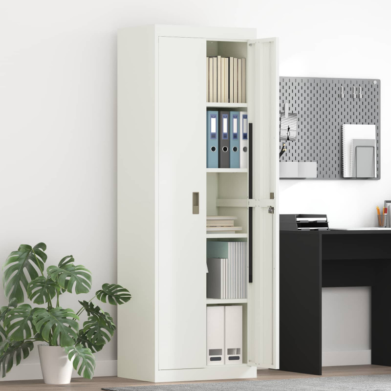 Szafka do przechowywania Biały 60 x 40 x 180 cm Stal