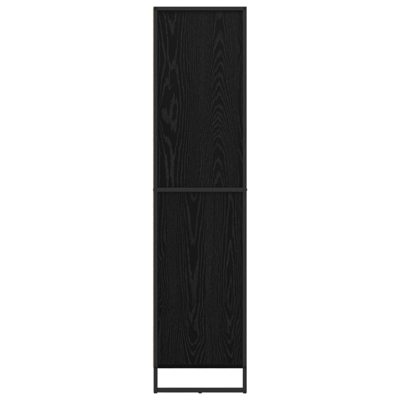 Bufet z szufladą 2 pcs Czarny Dąb 81 x 36 x 150.5 cm