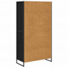 Bufet z szufladą 2 pcs Czarny Dąb 81 x 36 x 150.5 cm