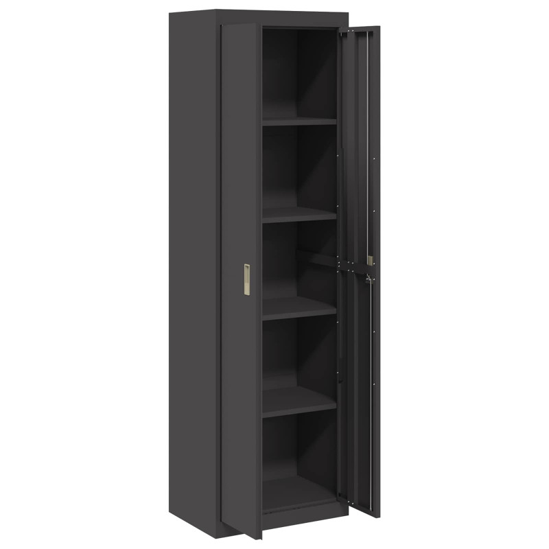 Szafka do przechowywania Czarny 60 x 40 x 200 cm Stal