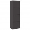 Szafka do przechowywania Czarny 60 x 40 x 200 cm Stal