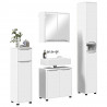 Zestaw mebli łazienkowych 4 pcs Biały Materiał drewnopochodny