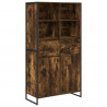 Bufet z szufladą 2 pcs Dąb dymny 81 x 36 x 150.5 cm