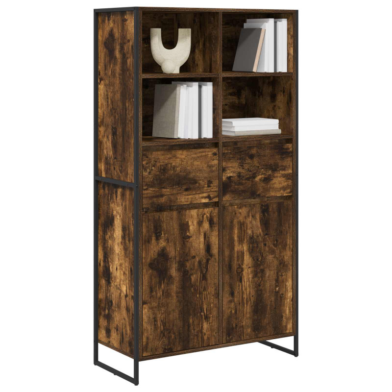 Bufet z szufladą 2 pcs Dąb dymny 81 x 36 x 150.5 cm