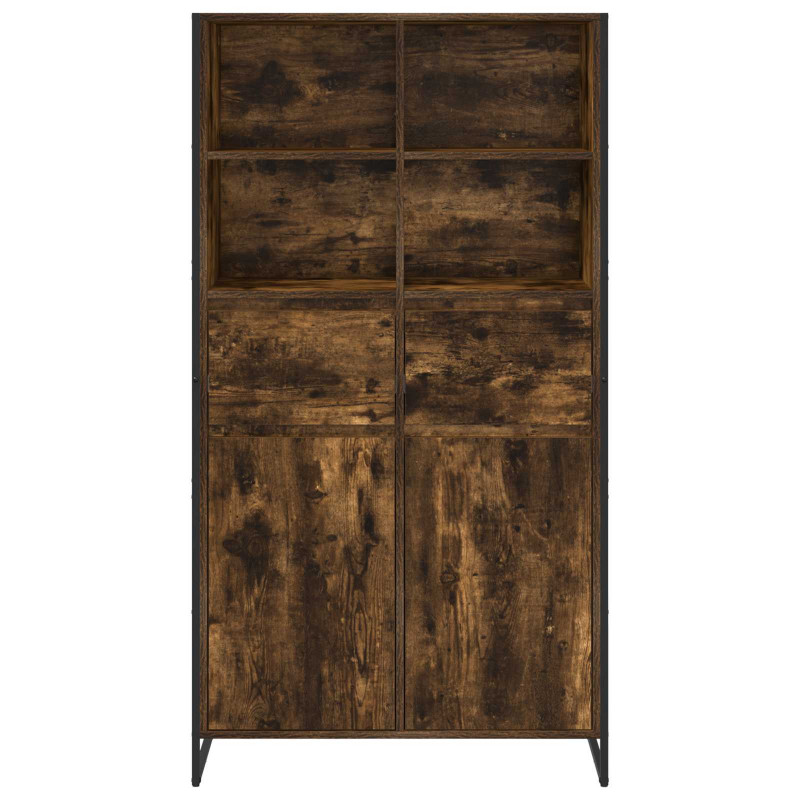 Bufet z szufladą 2 pcs Dąb dymny 81 x 36 x 150.5 cm