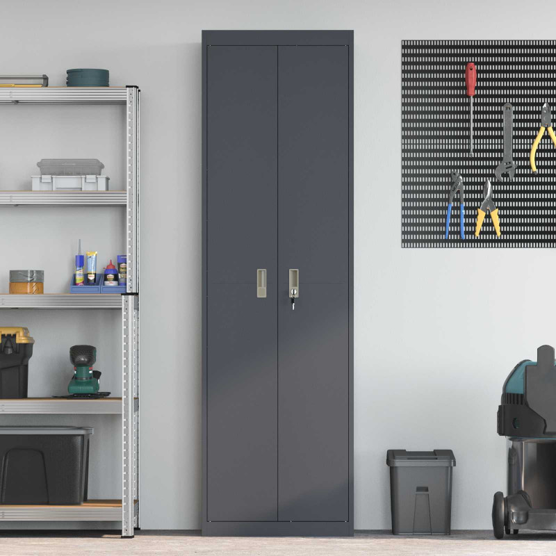 Szafka do przechowywania Antracyt 60 x 40 x 200 cm Stal