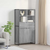Bufet z szufladą 2 pcs Szary Sonoma 81 x 36 x 150.5 cm