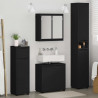 Zestaw mebli łazienkowych 4 pcs Czarny Materiał drewnopochodny