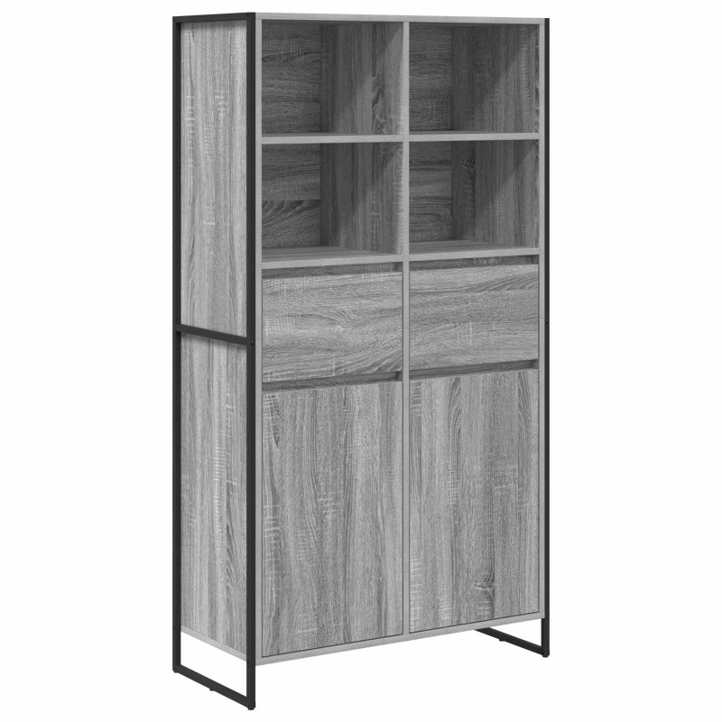 Bufet z szufladą 2 pcs Szary Sonoma 81 x 36 x 150.5 cm