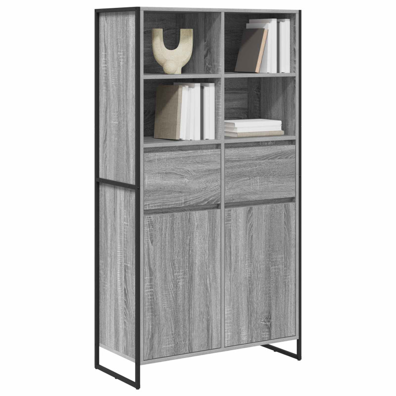 Bufet z szufladą 2 pcs Szary Sonoma 81 x 36 x 150.5 cm