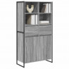 Bufet z szufladą 2 pcs Szary Sonoma 81 x 36 x 150.5 cm