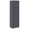 Szafka do przechowywania Antracyt 60 x 40 x 200 cm Stal
