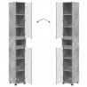 Zestaw mebli łazienkowych z szufladą 4 pcs Betonowy szary