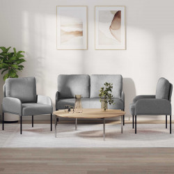Zestawy sof 3 pcs Jasnoszary 115 x 56 x 80 cm sklejka