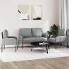 Zestawy sof 3 pcs Jasnoszary 115 x 56 x 80 cm sklejka