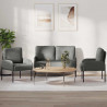 Zestawy sof 3 pcs Ciemnoszary 115 x 56 x 80 cm sklejka