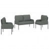 Zestawy sof 3 pcs Ciemnoszary 115 x 56 x 80 cm sklejka