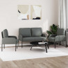Zestawy sof 3 pcs Ciemnoszary 115 x 56 x 80 cm sklejka