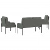 Zestawy sof 3 pcs Ciemnoszary 115 x 56 x 80 cm sklejka