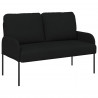 Zestawy sof z poduszką 3 pcs Czarny 115 x 56 x 80 cm sklejka