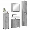 Zestaw mebli łazienkowych z szufladą z półką 4 pcs Szary Sonoma