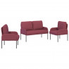 Zestawy sof 3 pcs Czerwone wino 115 x 56 x 80 cm sklejka