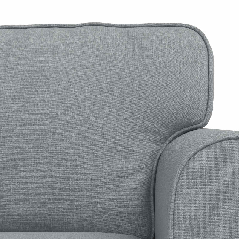Zestaw Sof 2 pcs Jasnoszary 215 x 82 x 80 cm tkanina