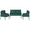 Zestawy sof 3 pcs Ciemna zieleń 115 x 56 x 80 cm sklejka