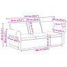 Zestaw Sof 2 pcs Jasnoszary 215 x 82 x 80 cm tkanina